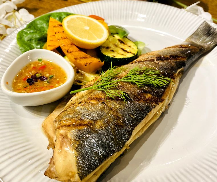 Grilled Whole Sea Bass