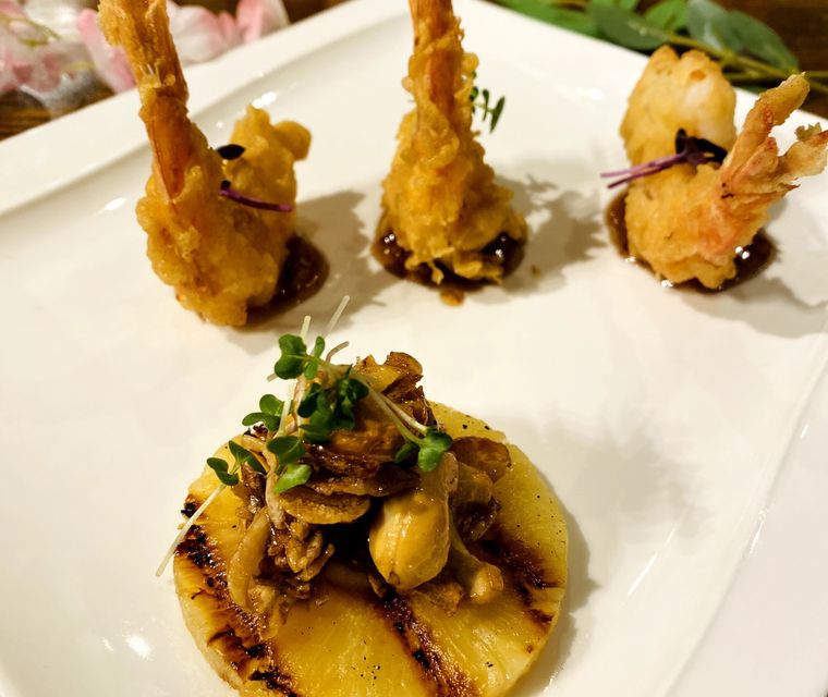 Prawns Cha Cha Spice with Tamarind Sauce
